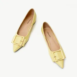 Square Buckle Flats (Aida) (SALE)