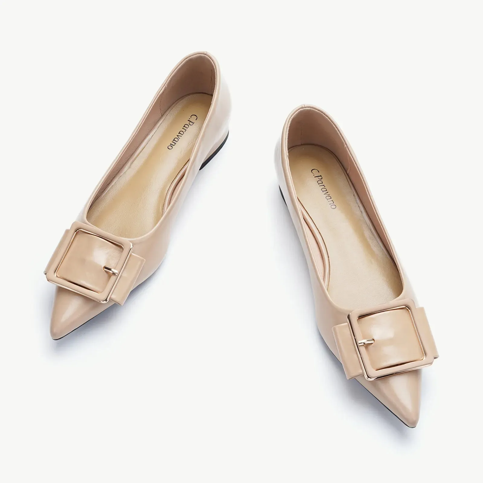 Square Buckle Flats (Aida) (SALE)