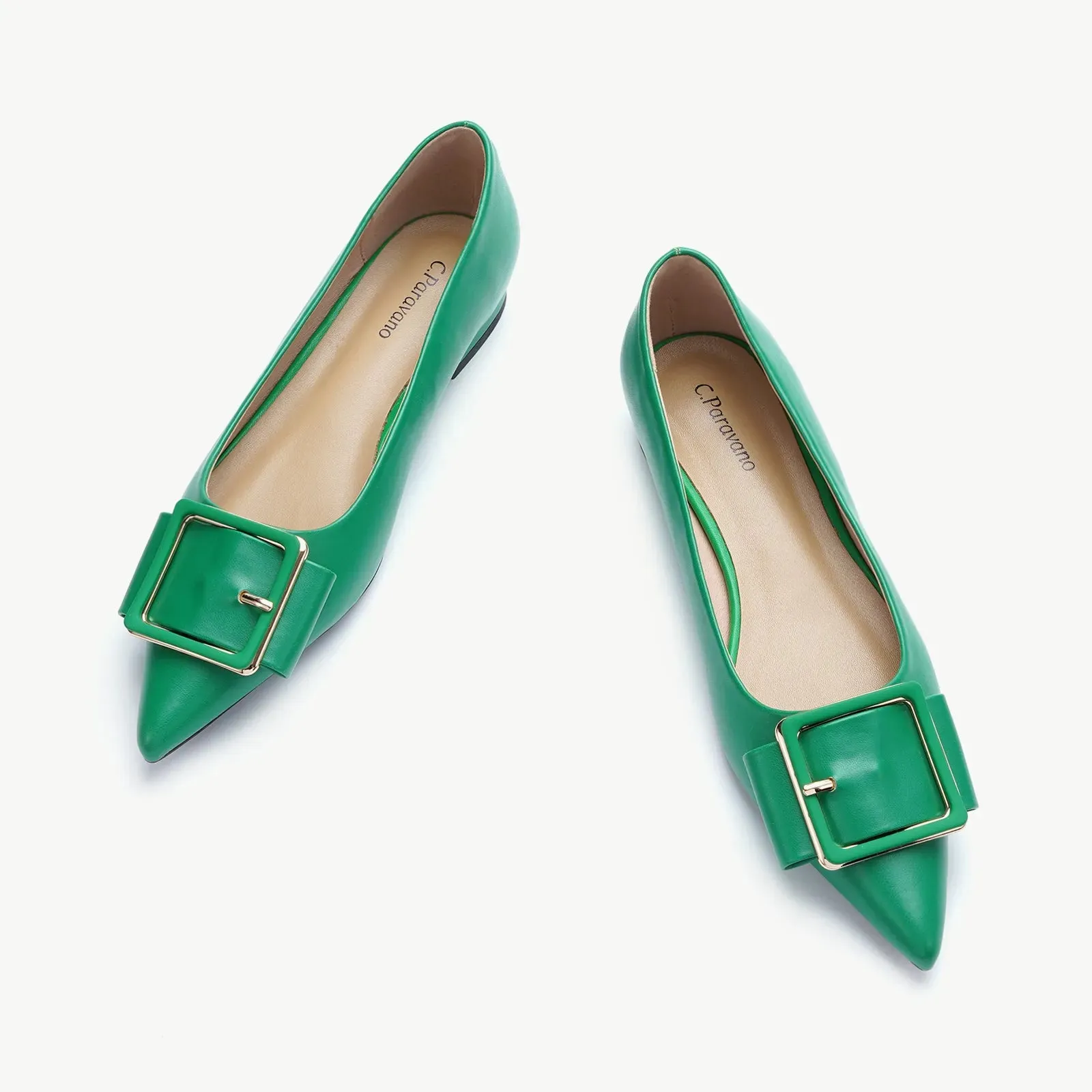 Square Buckle Flats (Aida) (SALE)