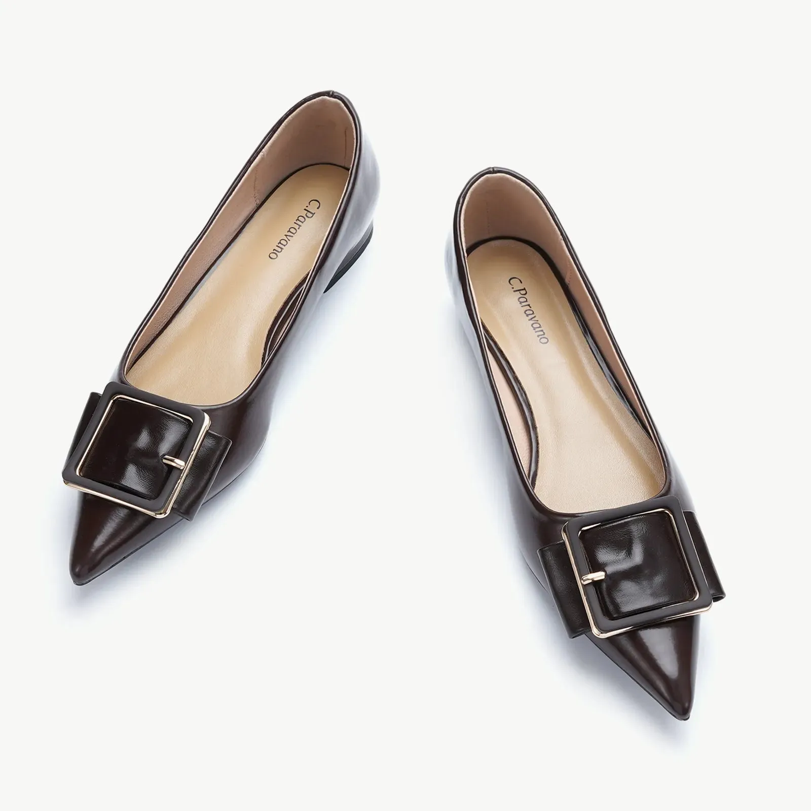 Square Buckle Flats (Aida) (SALE)