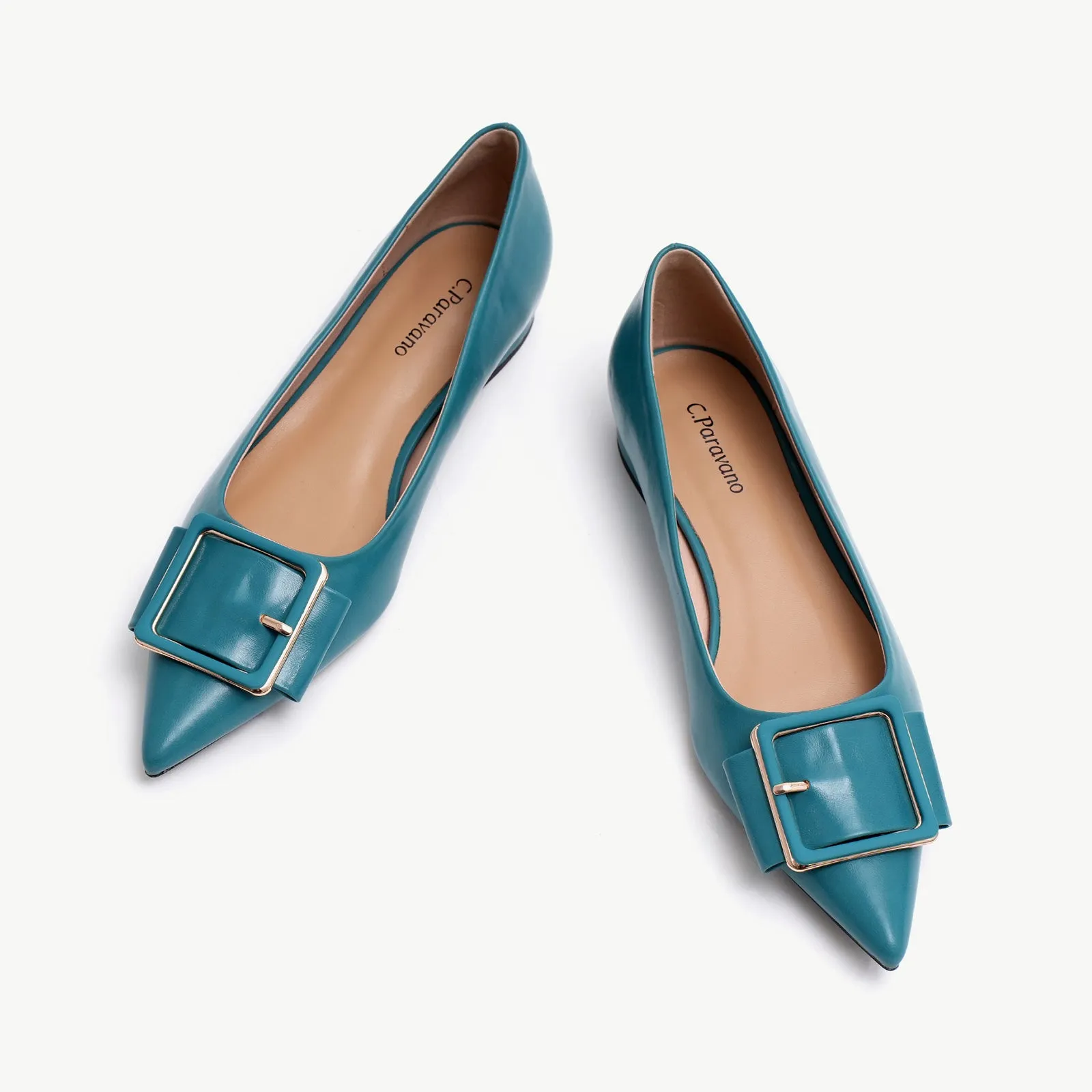 Square Buckle Flats (Aida) (SALE)