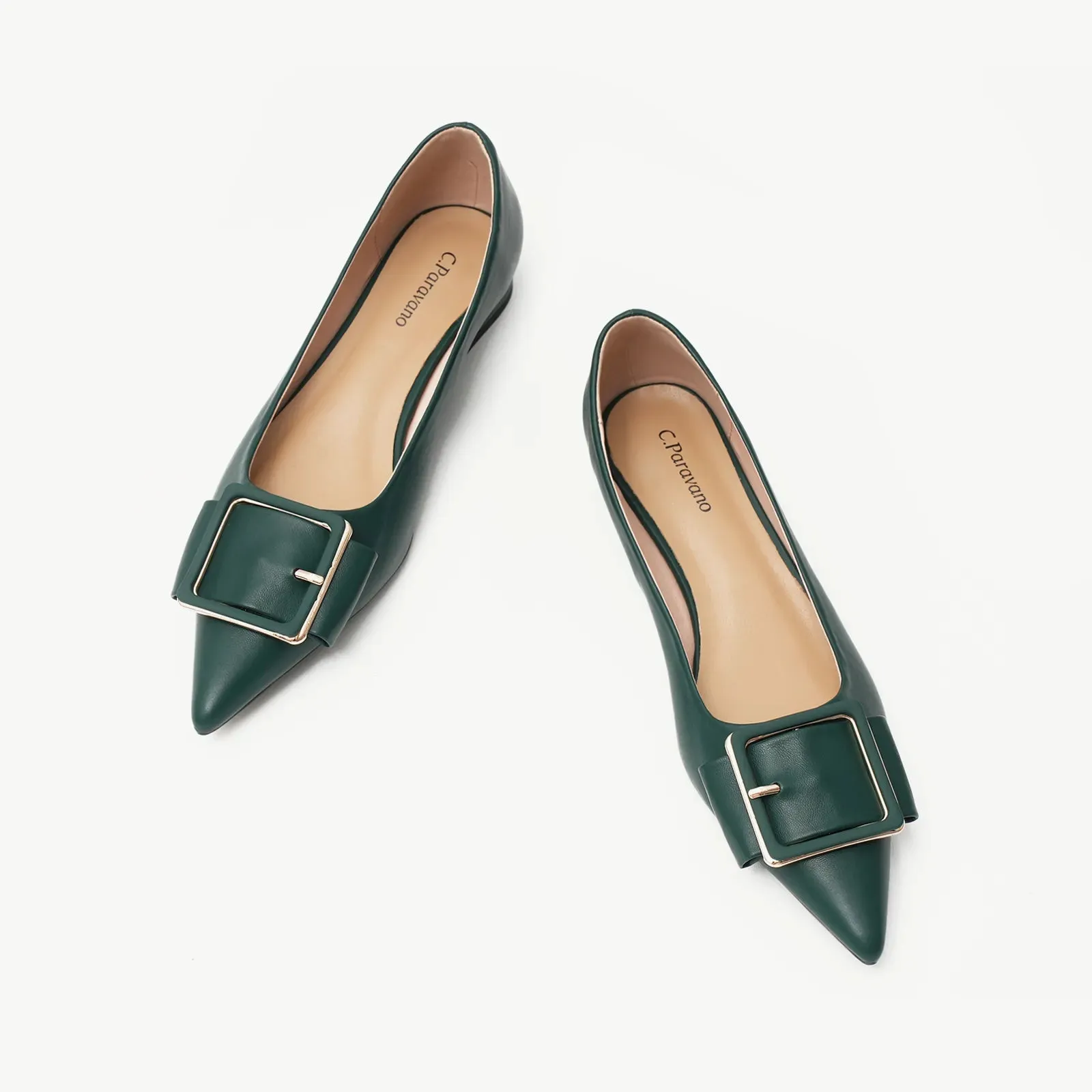 Square Buckle Flats (Aida) (SALE)