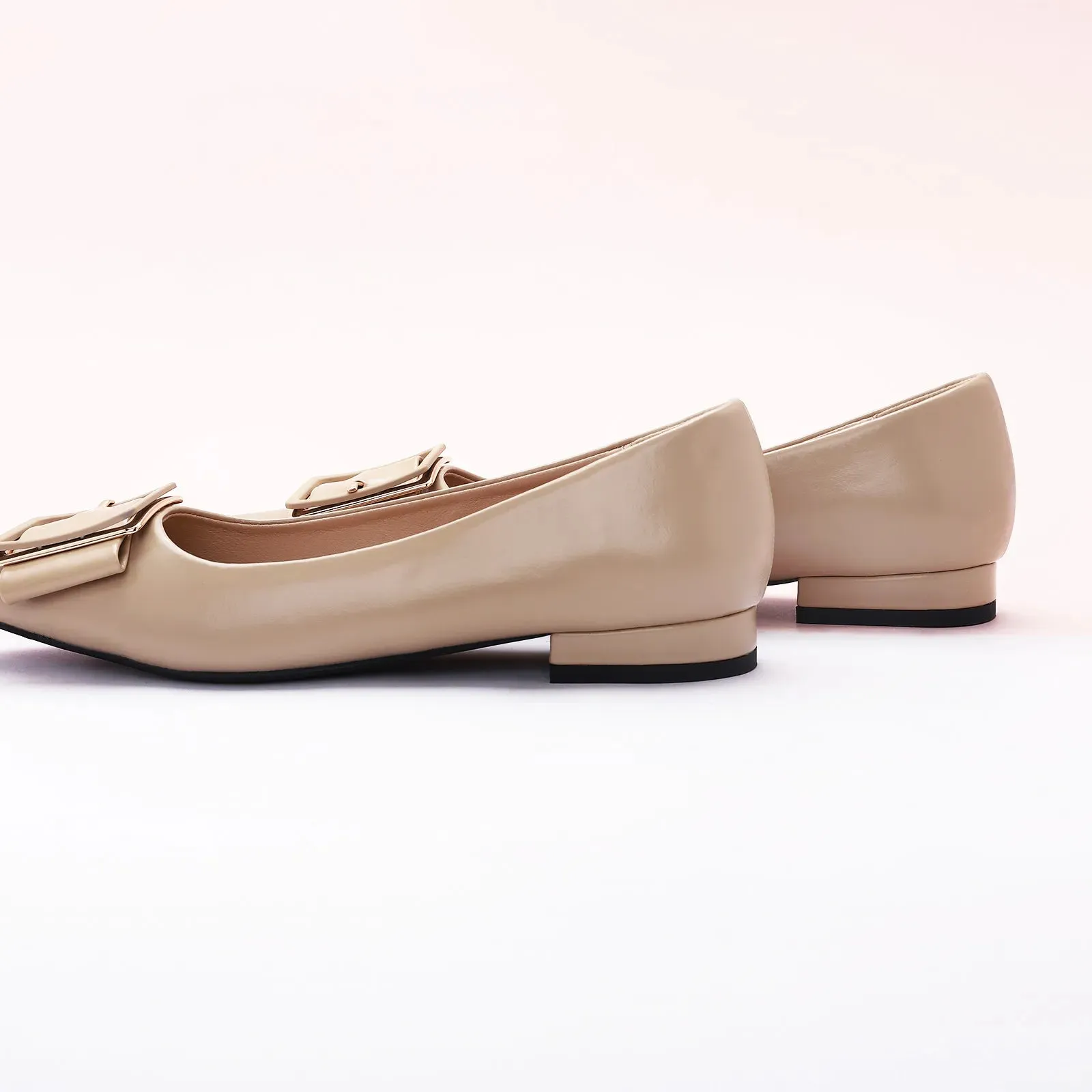 Square Buckle Flats (Aida) (SALE)