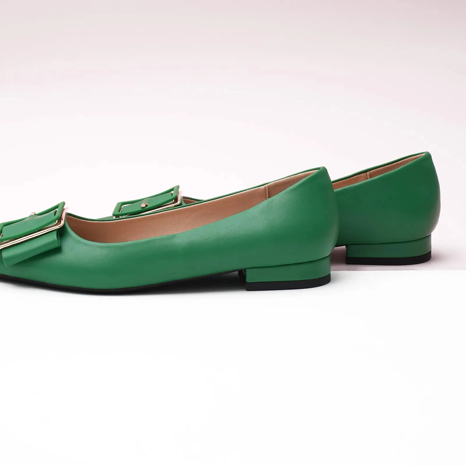 Square Buckle Flats (Aida) (SALE)