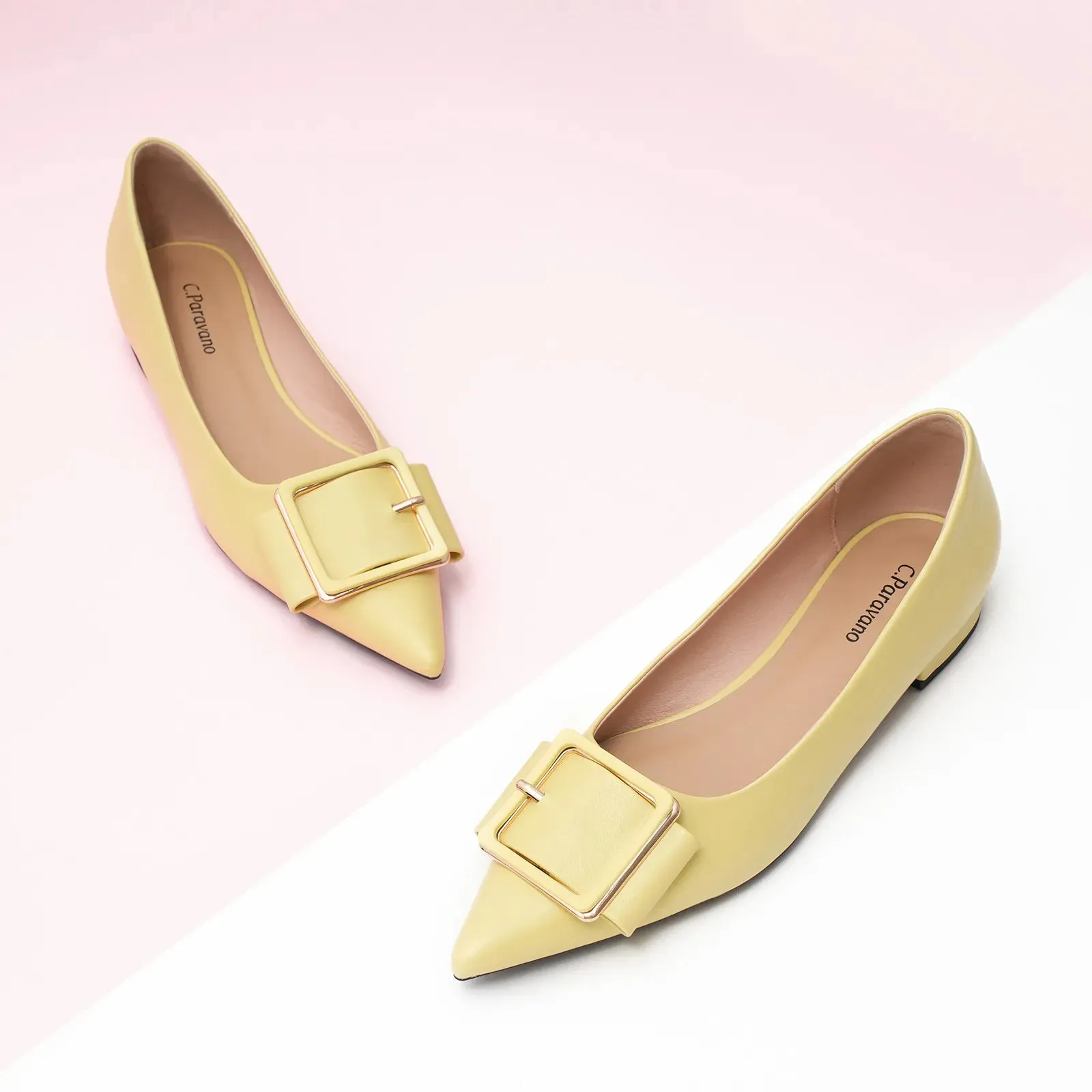 Square Buckle Flats (Aida) (SALE)