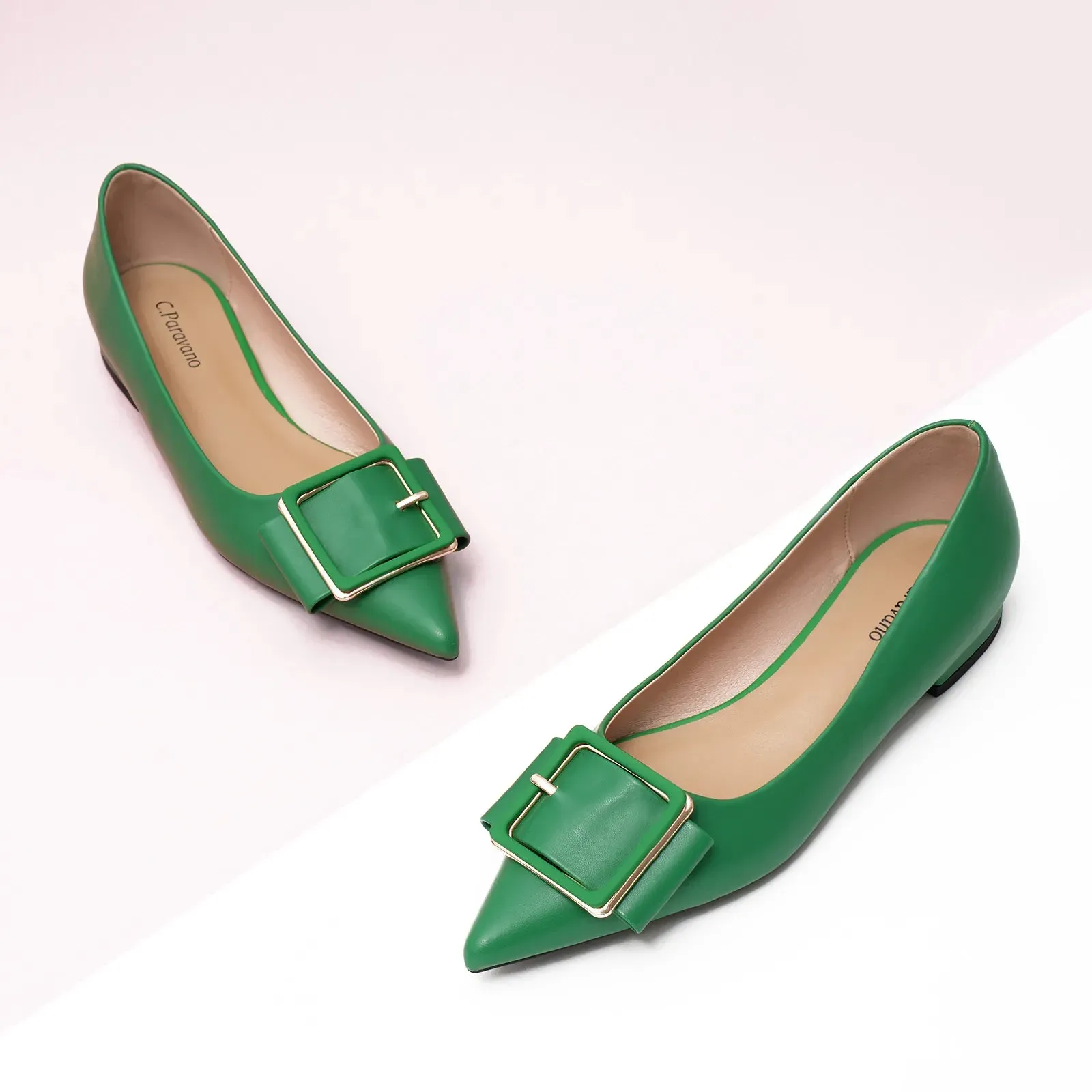Square Buckle Flats (Aida) (SALE)