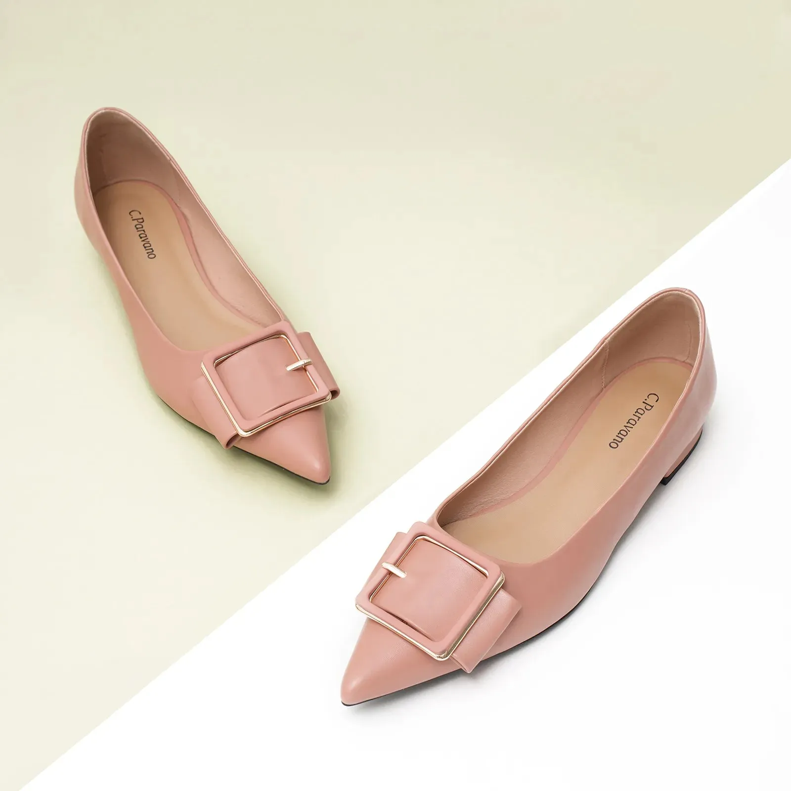 Square Buckle Flats (Aida) (SALE)