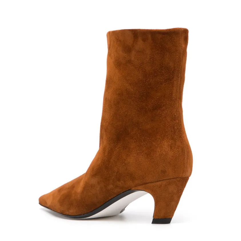 Square Head Solid Chunky Heel Short Boots