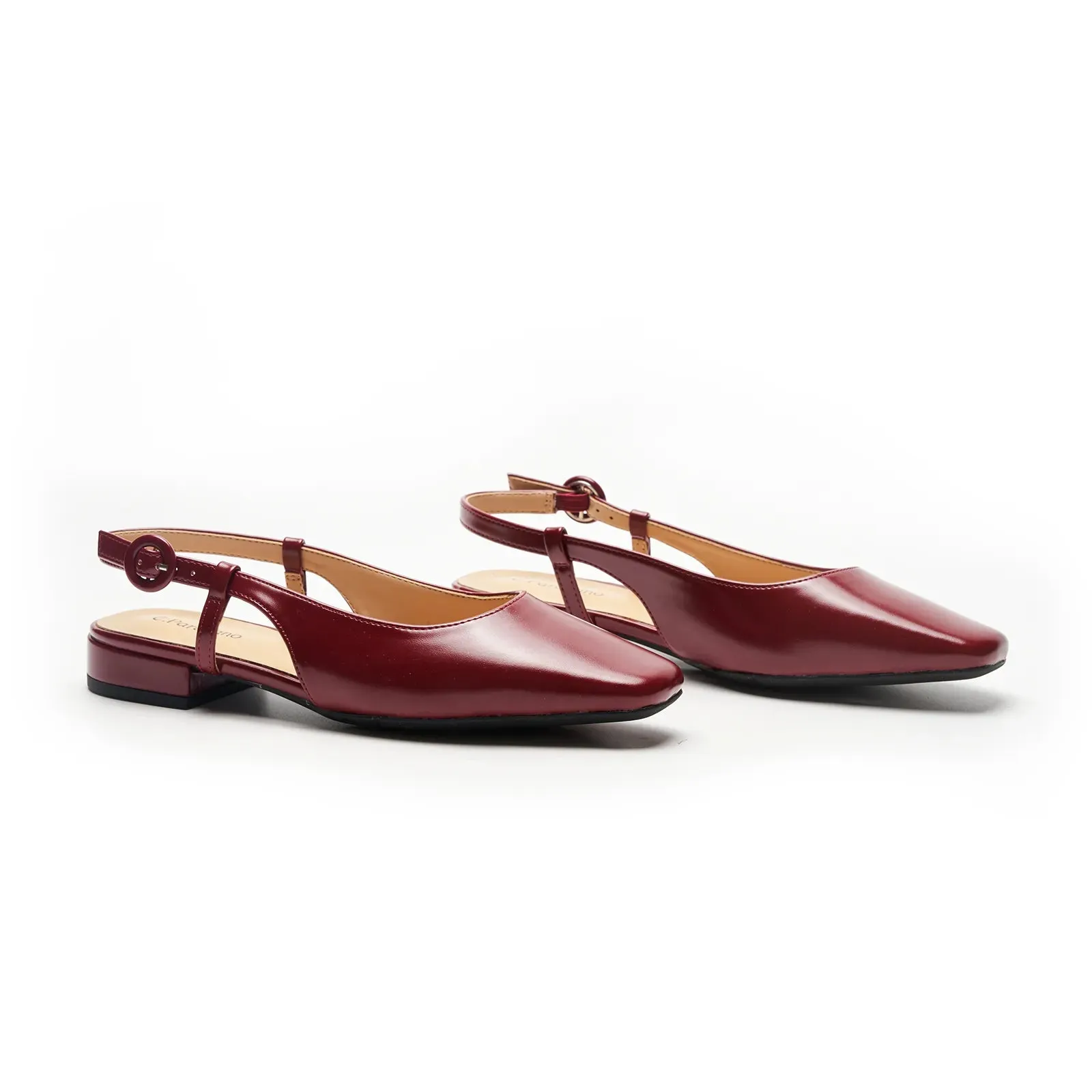 Square Toe Block Heel Slingback Sandals (Alyssa F) wedding