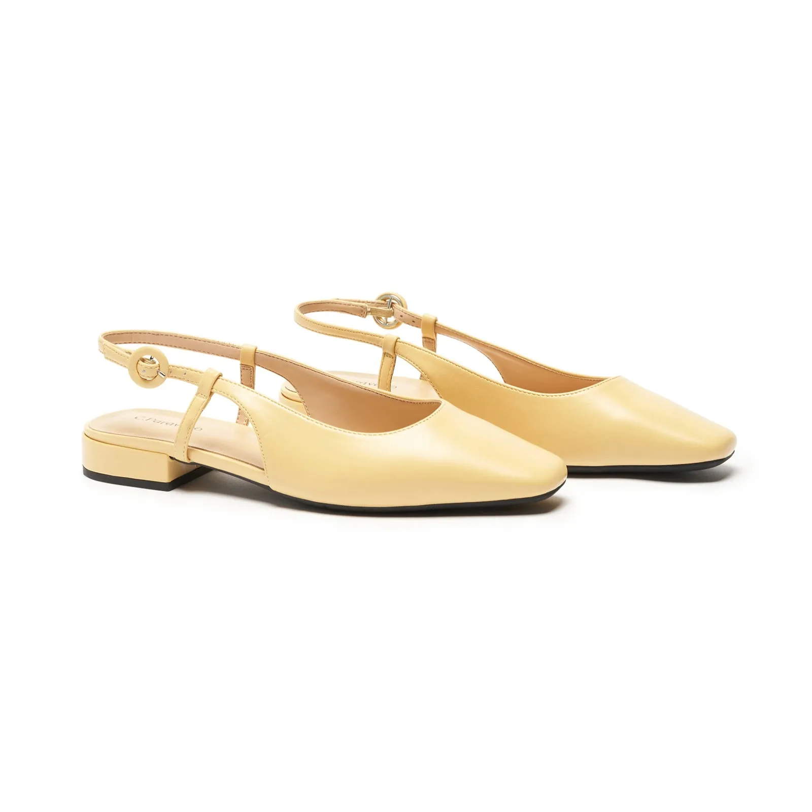 Square Toe Block Heel Slingback Sandals (Alyssa F) wedding