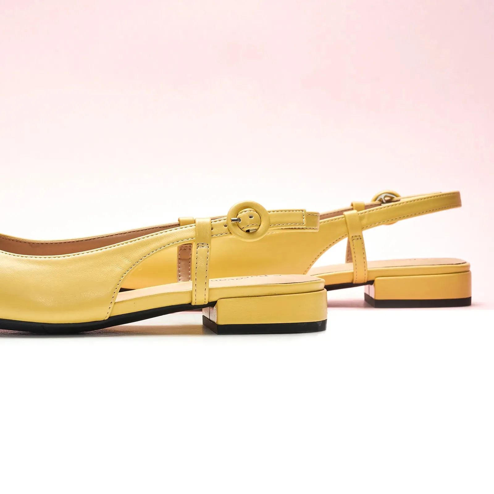 Square Toe Block Heel Slingback Sandals (Alyssa F) wedding