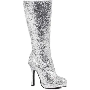 SS-421-ZARA Knee Boot  | Silver Glitter