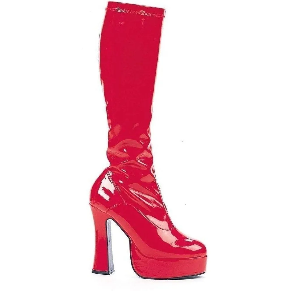 SS-CHACHA Knee Boot  | Red Patent