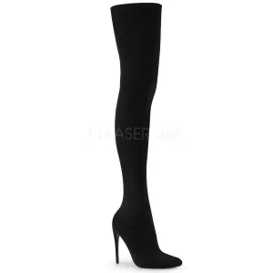SS-COURTLY-3005 Thigh Boot | Black Nylon