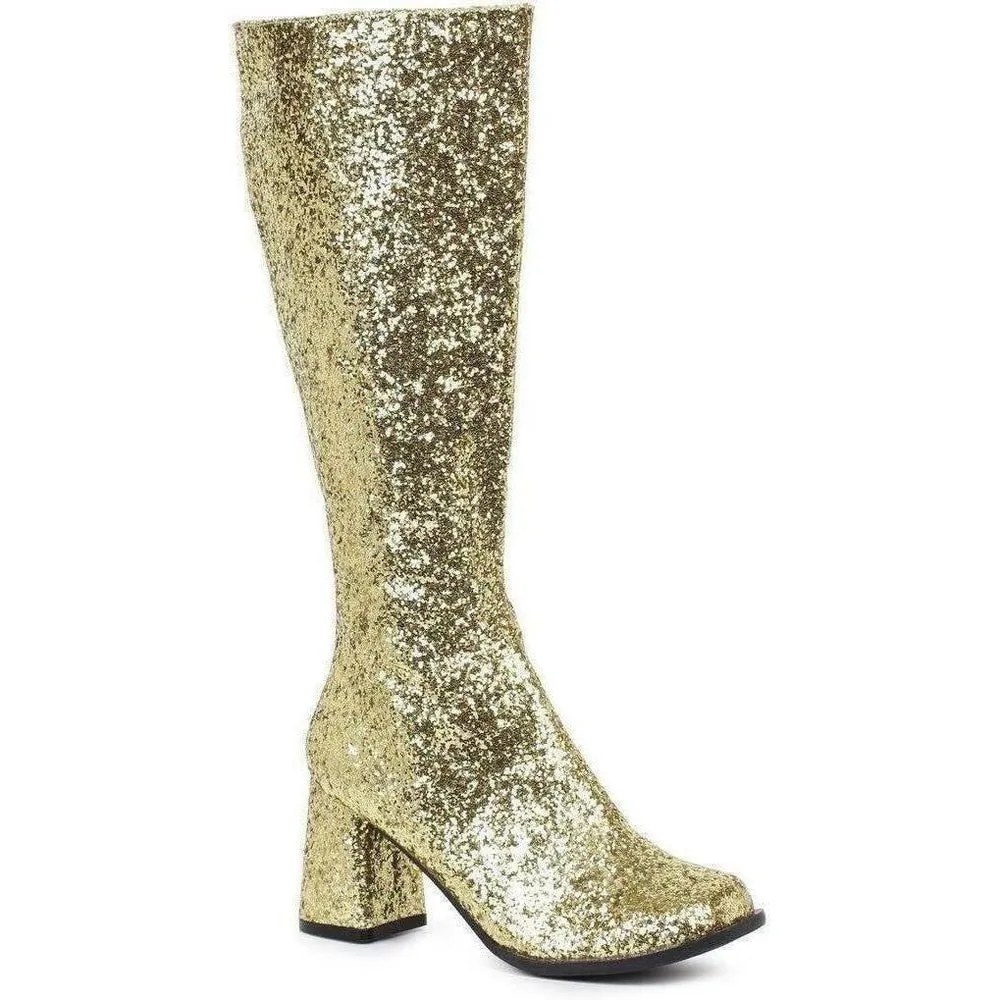 SS-GOGO-G Costume Boot | Gold Glitter