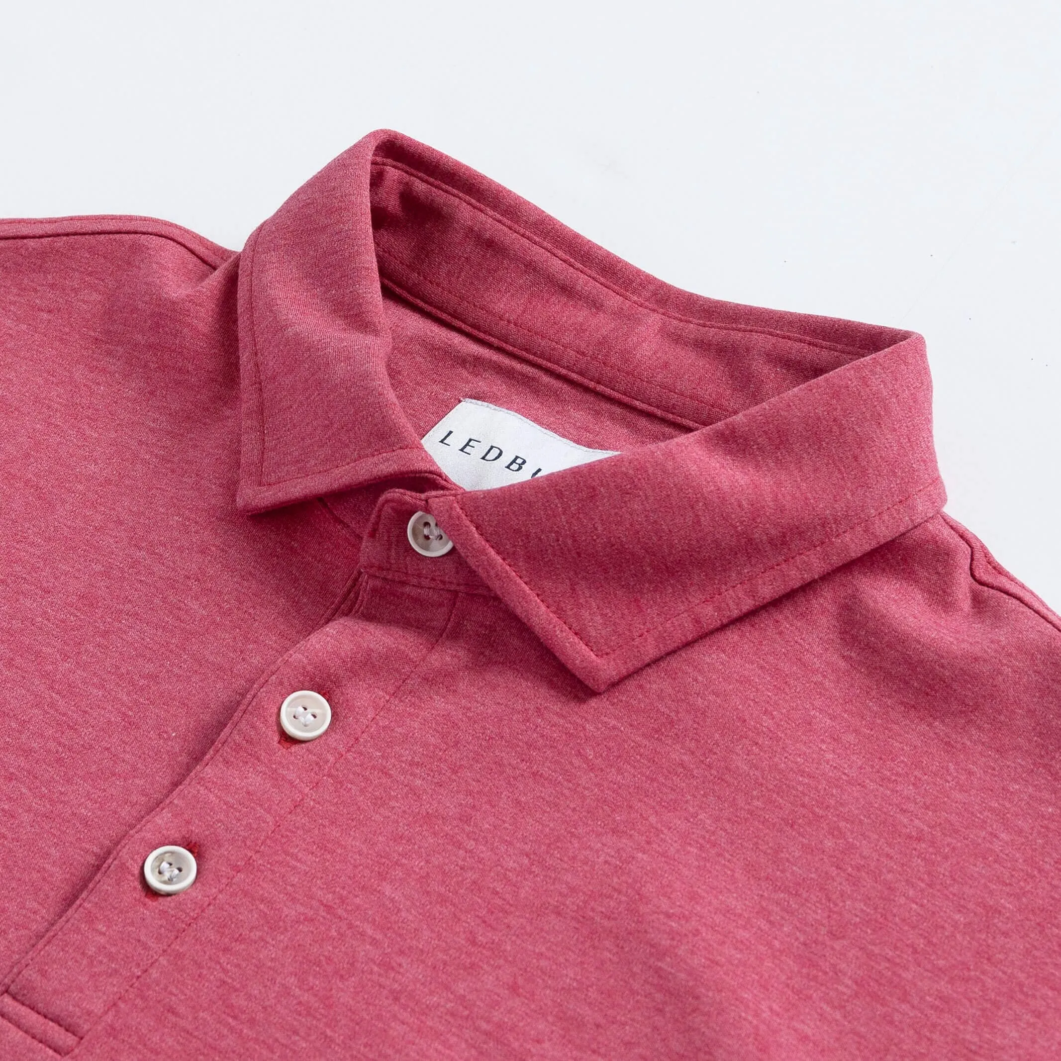 The Red Heather Arlon Knit Long Sleeve Custom Polo