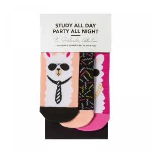 The Weekend Collection Women's Study All Day Socks And Leggings Set