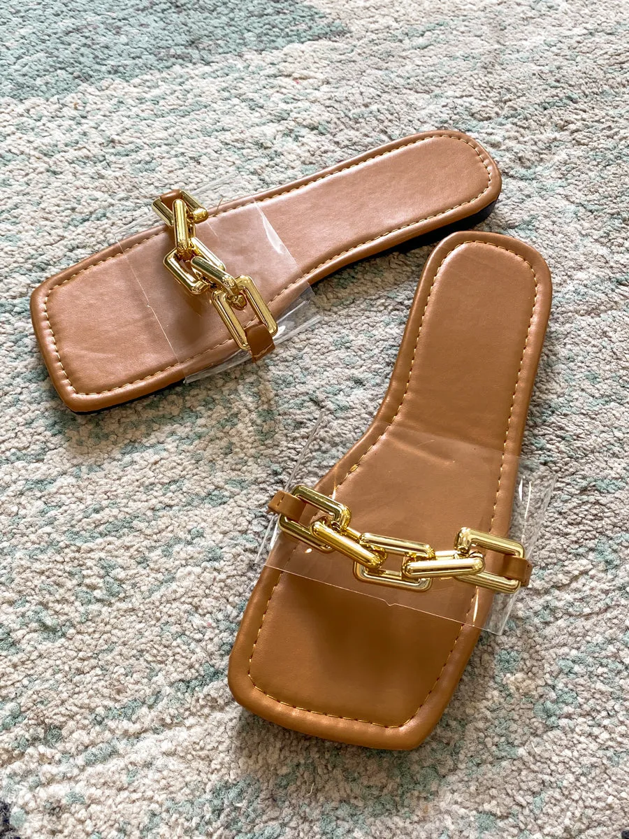 Transparent Upper Chain-Accent Slide