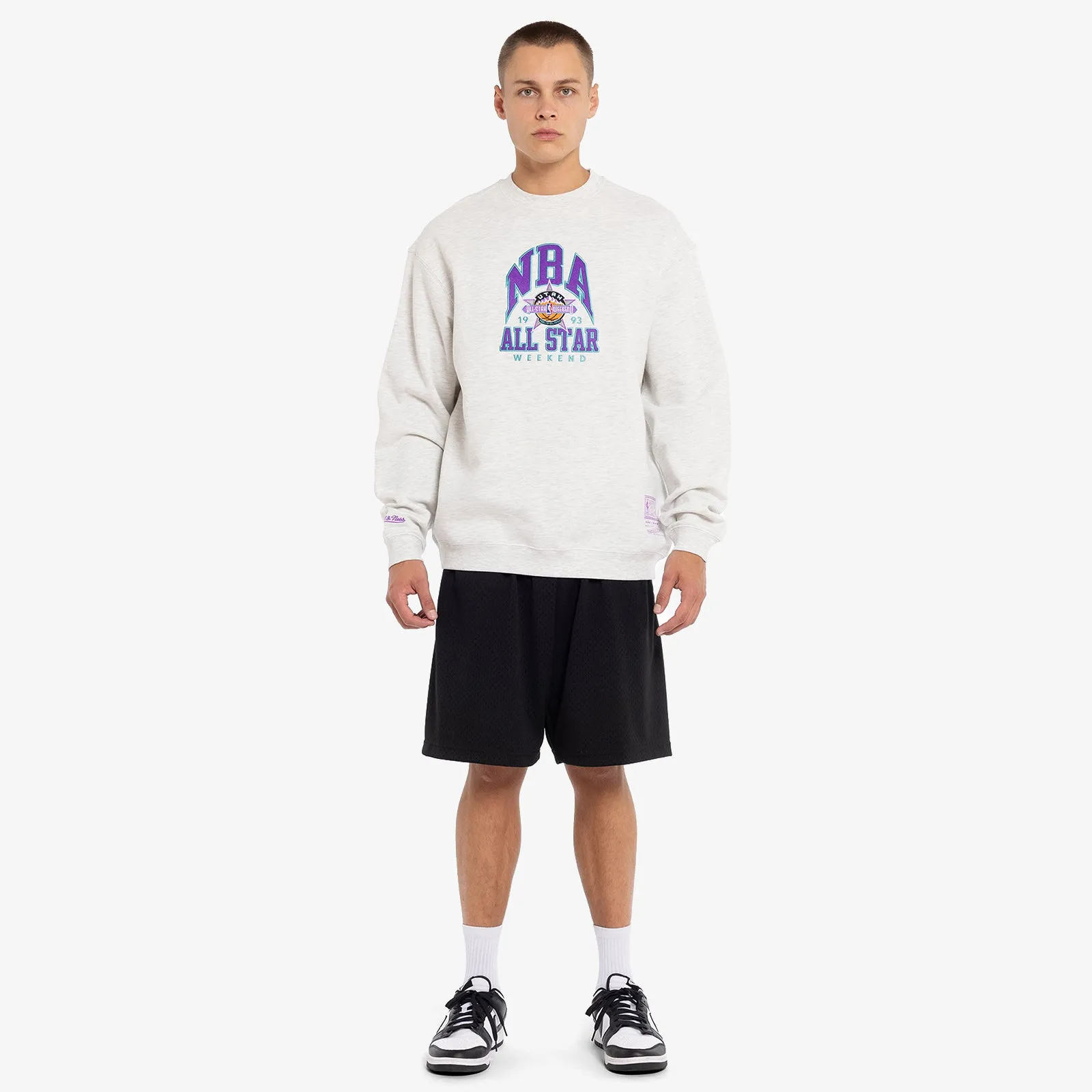 Utah 1993 NBA All Star Weekend Crew Sweatshirt - White Marle