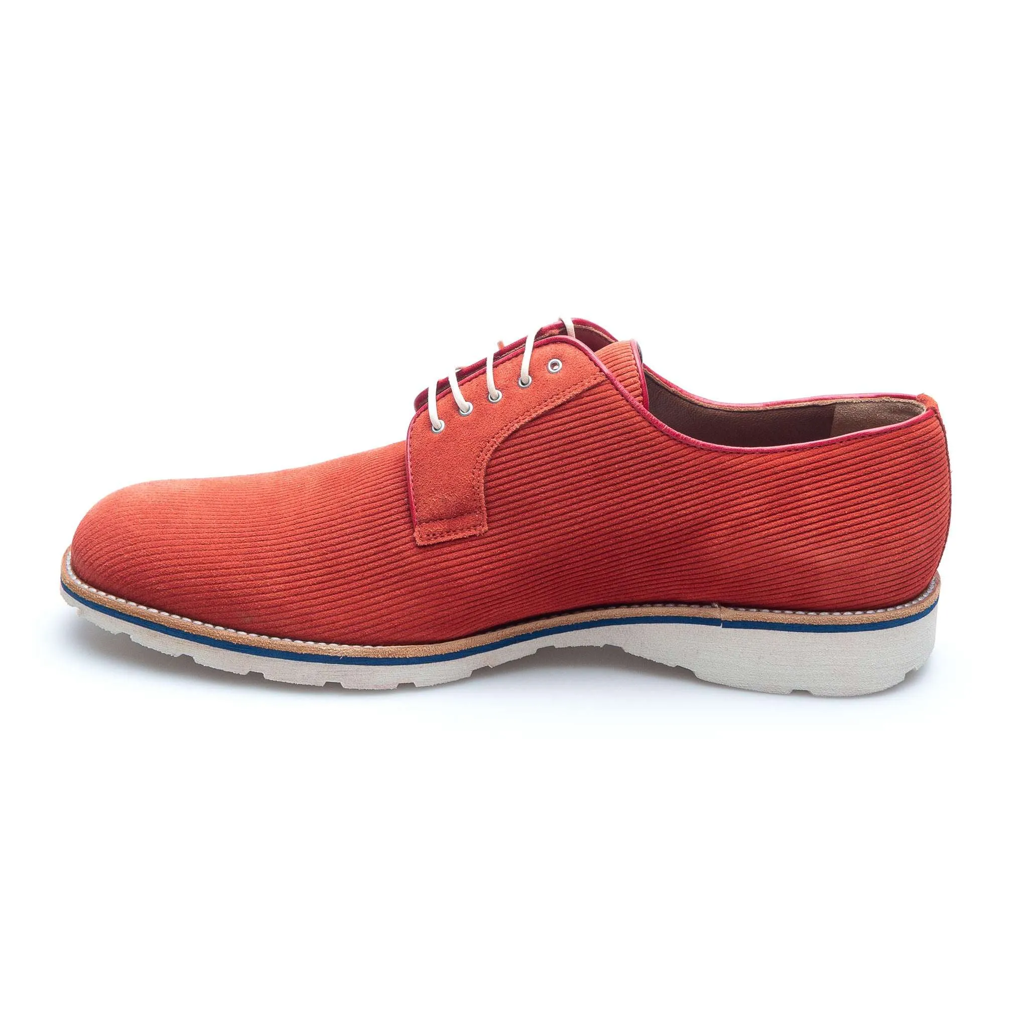 Velvet Casual Suede Derby - Tangerine