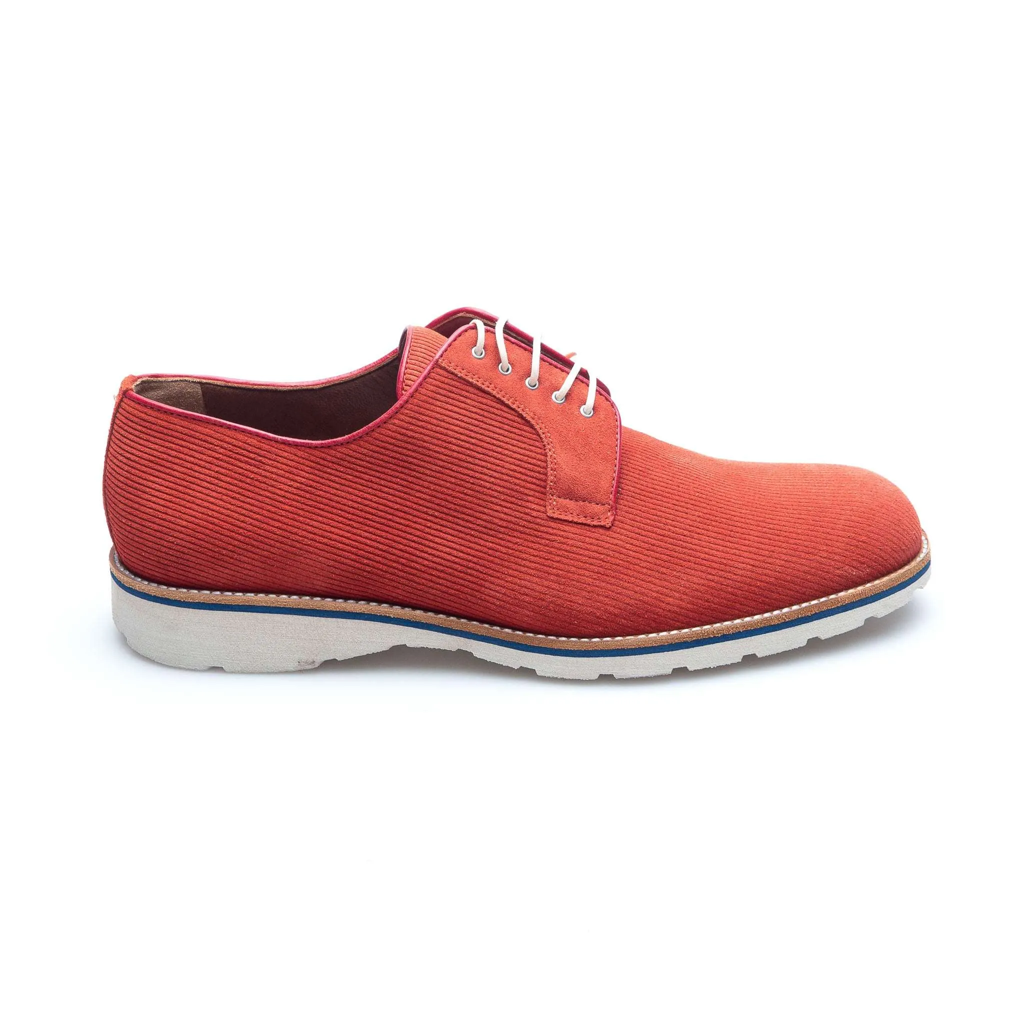 Velvet Casual Suede Derby - Tangerine