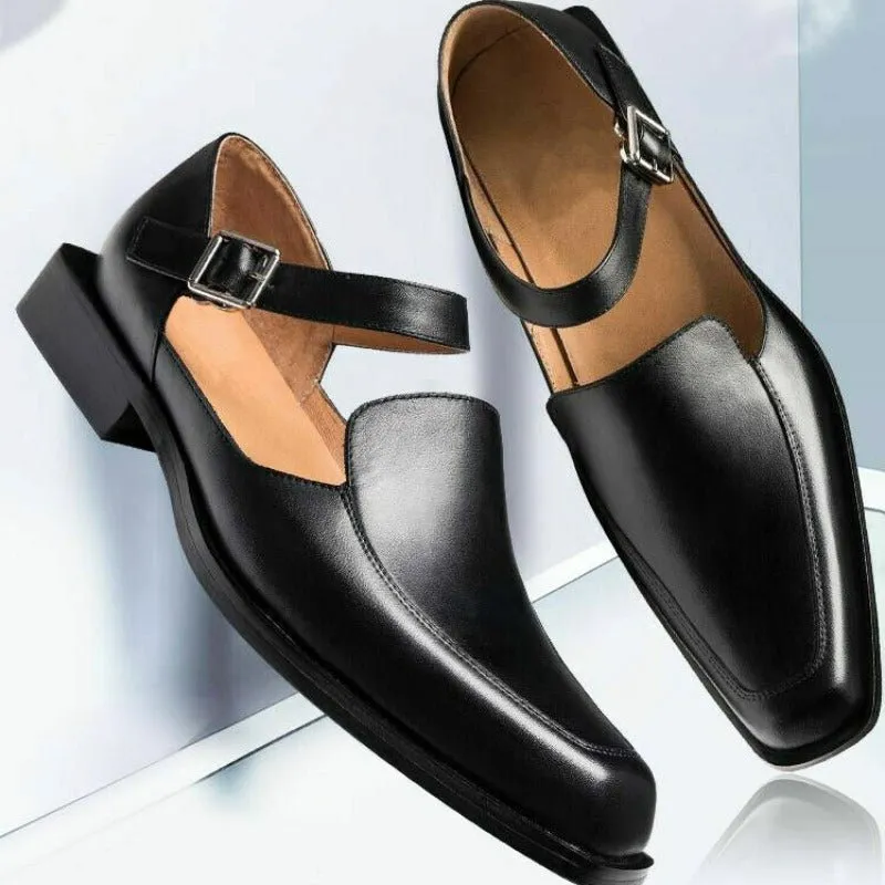Victor Lévêque Black Leather Sandals