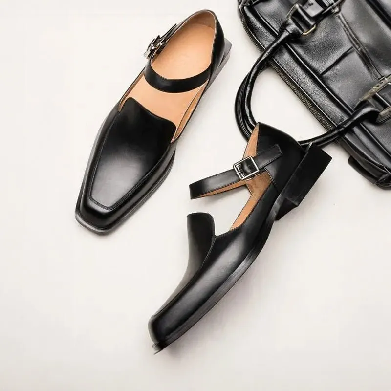 Victor Lévêque Black Leather Sandals