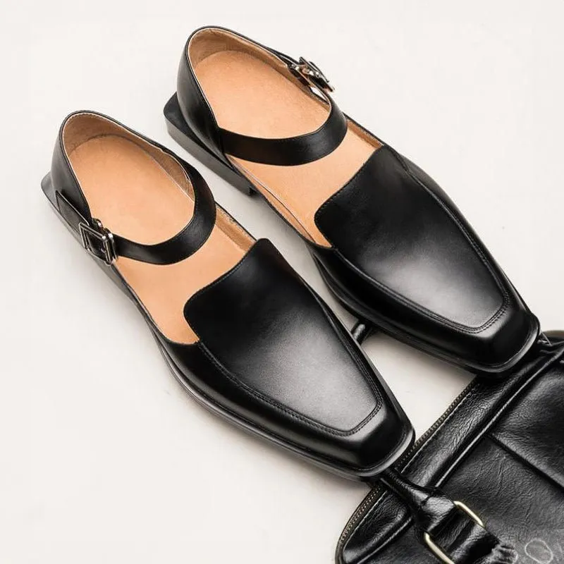 Victor Lévêque Black Leather Sandals
