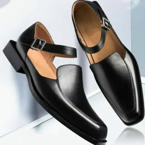 Victor Lévêque Black Leather Sandals