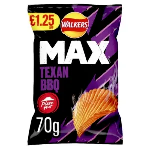 Walkers Max Texan BBQ (RRP:1.25) 70g