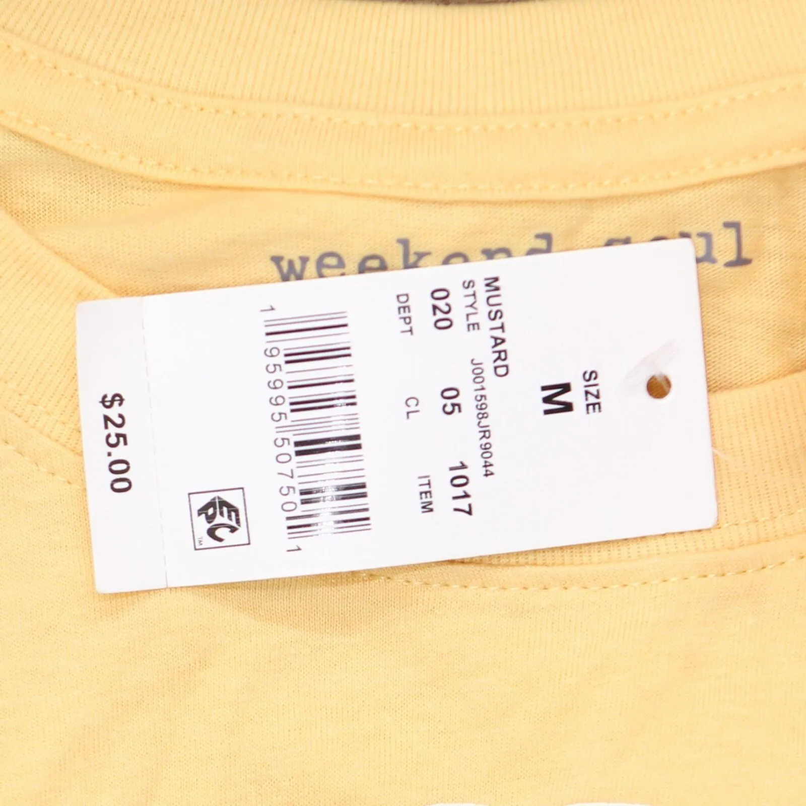 Weekend Soul Women's Peace Love Music Pajama Sleep Shirt 84156079 Yellow M