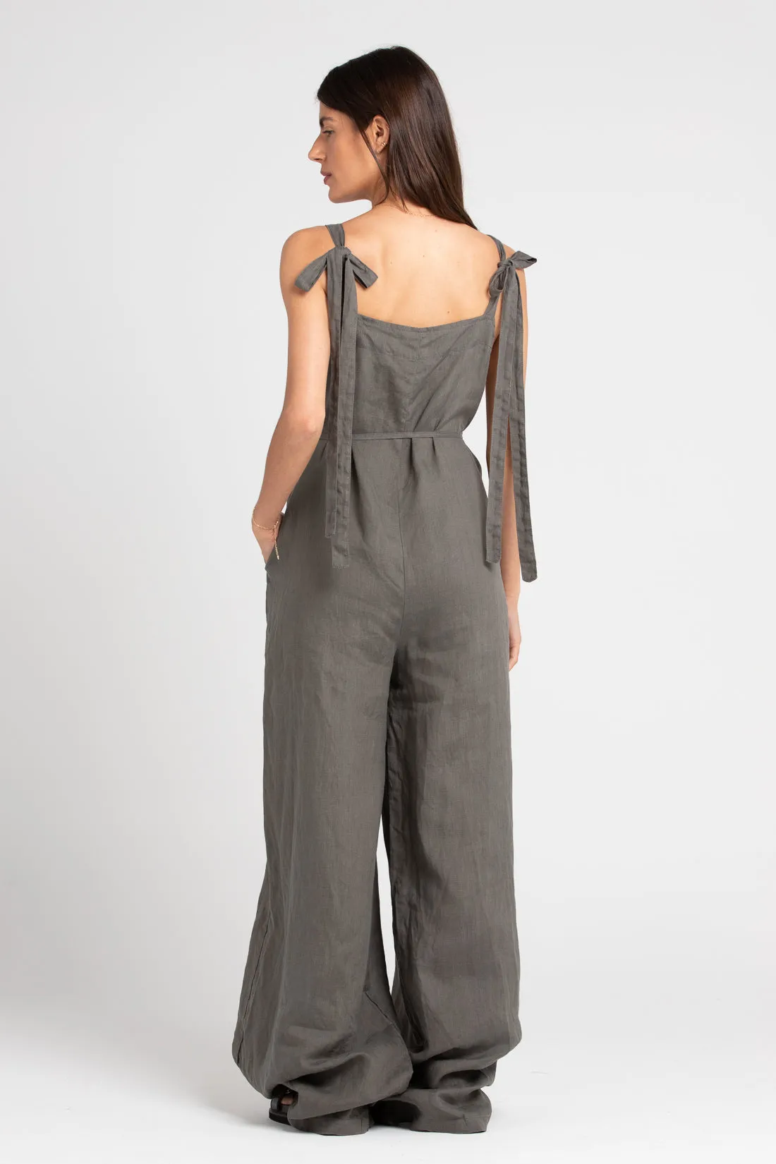 Wilde Linen Jumpsuit Smoke