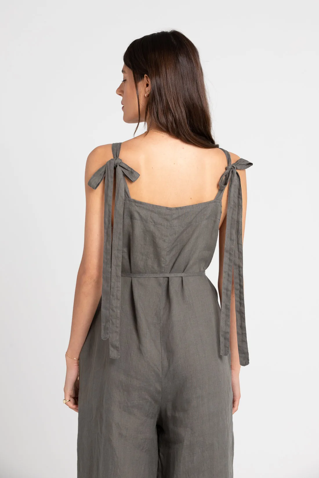 Wilde Linen Jumpsuit Smoke