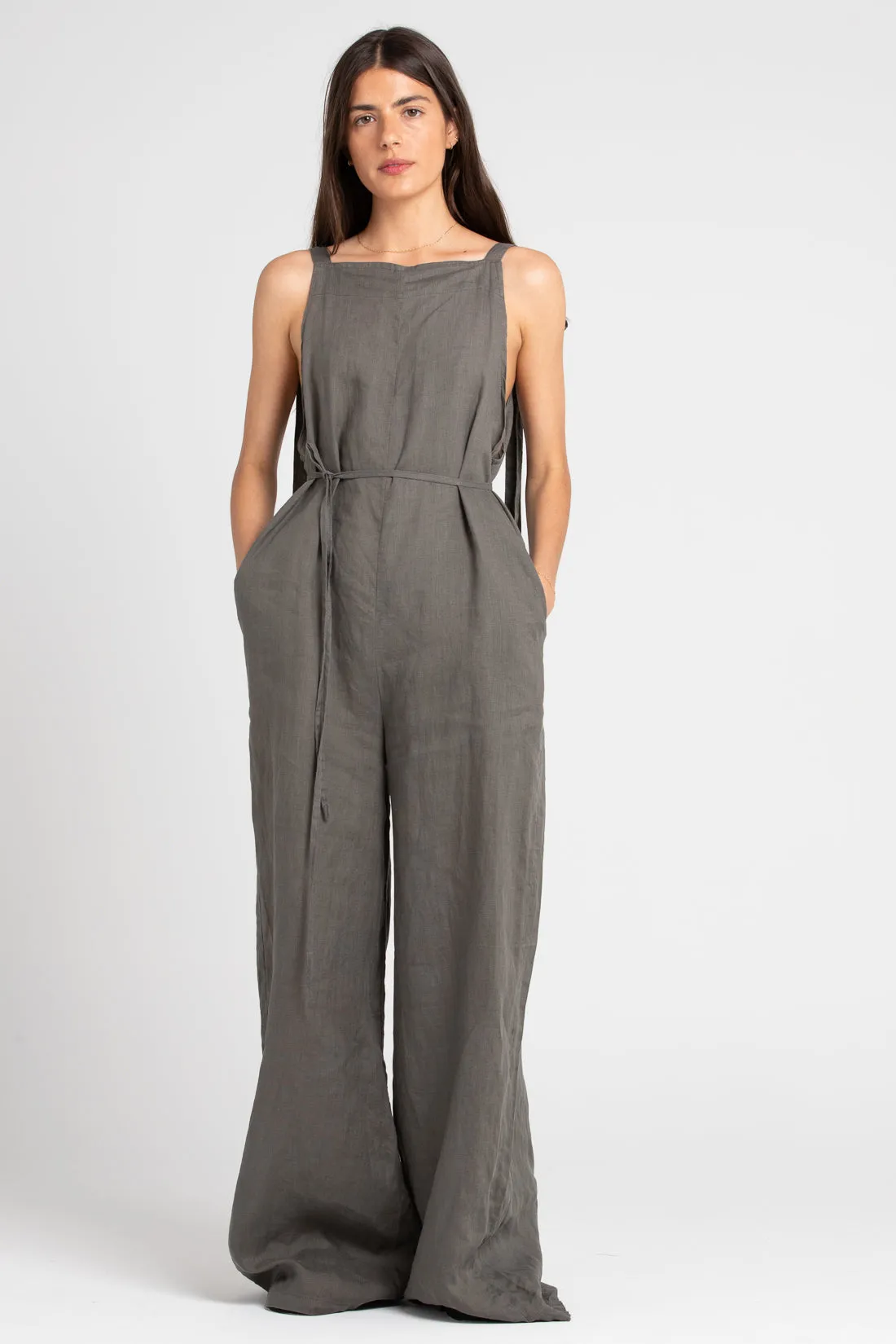 Wilde Linen Jumpsuit Smoke