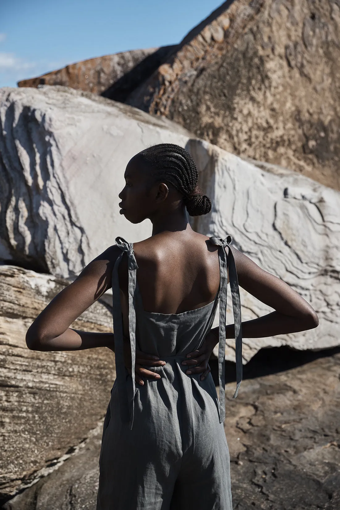 Wilde Linen Jumpsuit Smoke