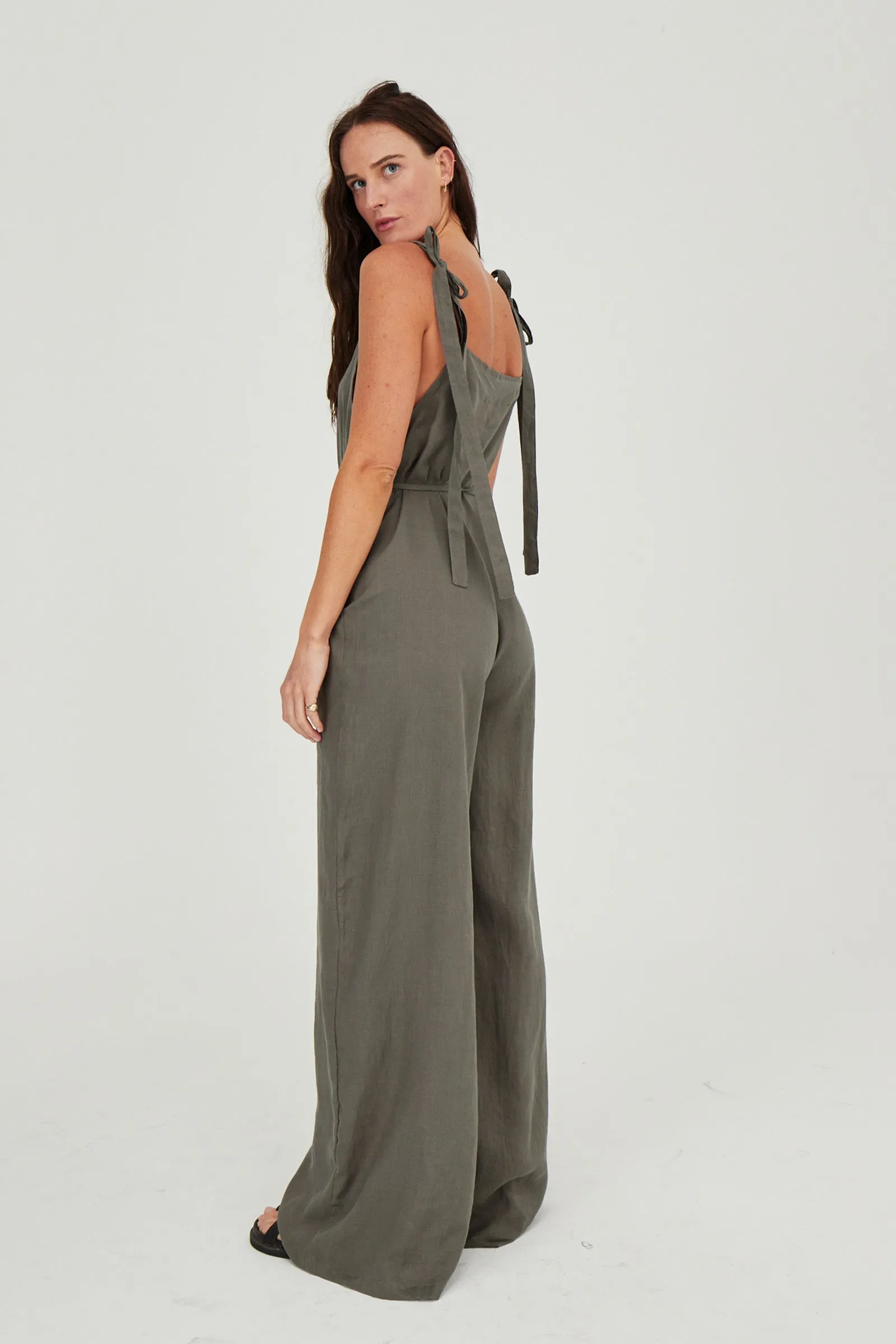 Wilde Linen Jumpsuit Smoke