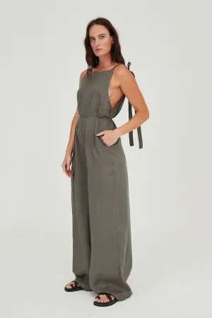 Wilde Linen Jumpsuit Smoke