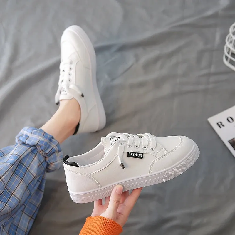 Women Sneakers  Vulcanize Shoes Spring Autumn Breathable Flats Solid Color Mesh Shoes Young Woman Casual White Shoes