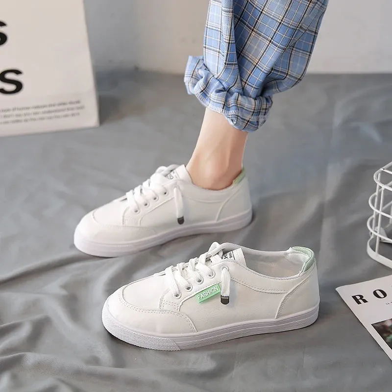 Women Sneakers  Vulcanize Shoes Spring Autumn Breathable Flats Solid Color Mesh Shoes Young Woman Casual White Shoes