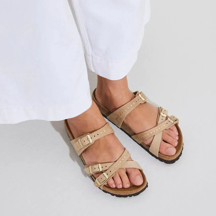 WOMEN'S BIRKENSTOCK FRANCA RIVET SOFT FOOTBED | SANDCASTLE