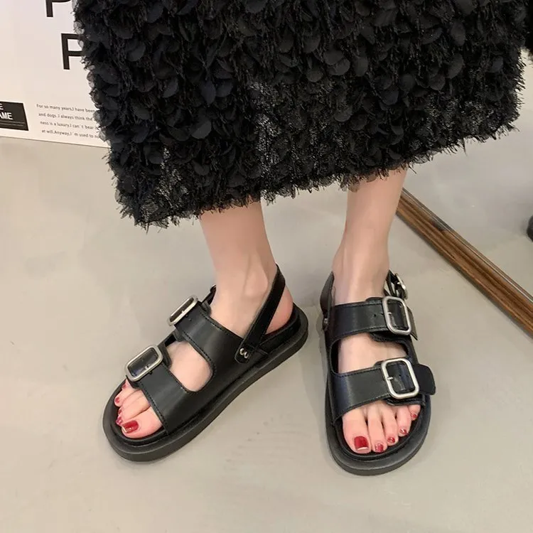 Women's Summer Outdoor Soft-soled Double-strap Platform Sandals