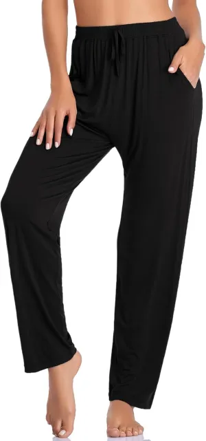 Womens Yoga Pants Loose Comfy Casual Lounge Pants Wide Leg Running Pants Lightweight Workout Pants with Pockets