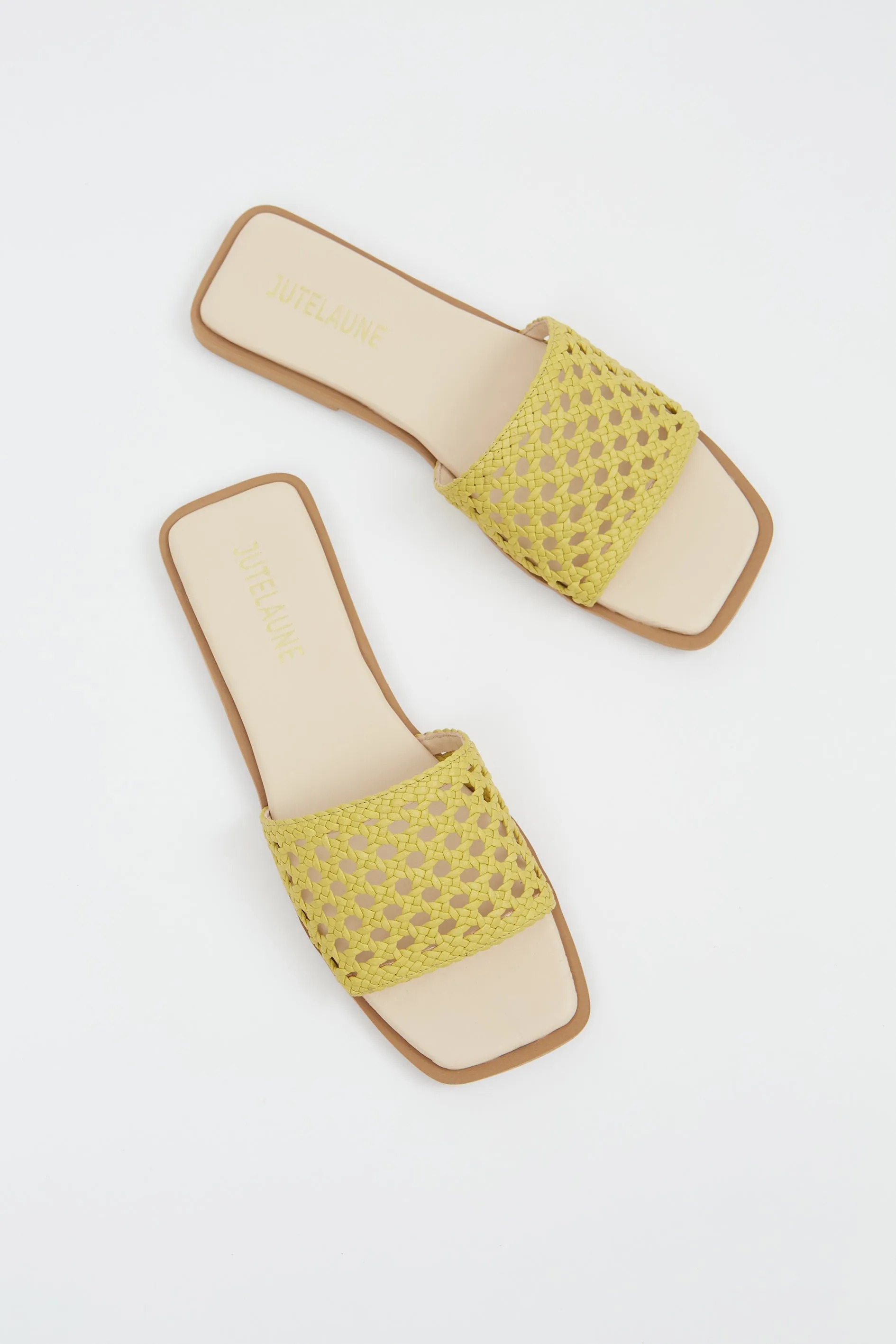 Yellow Braided Sandals