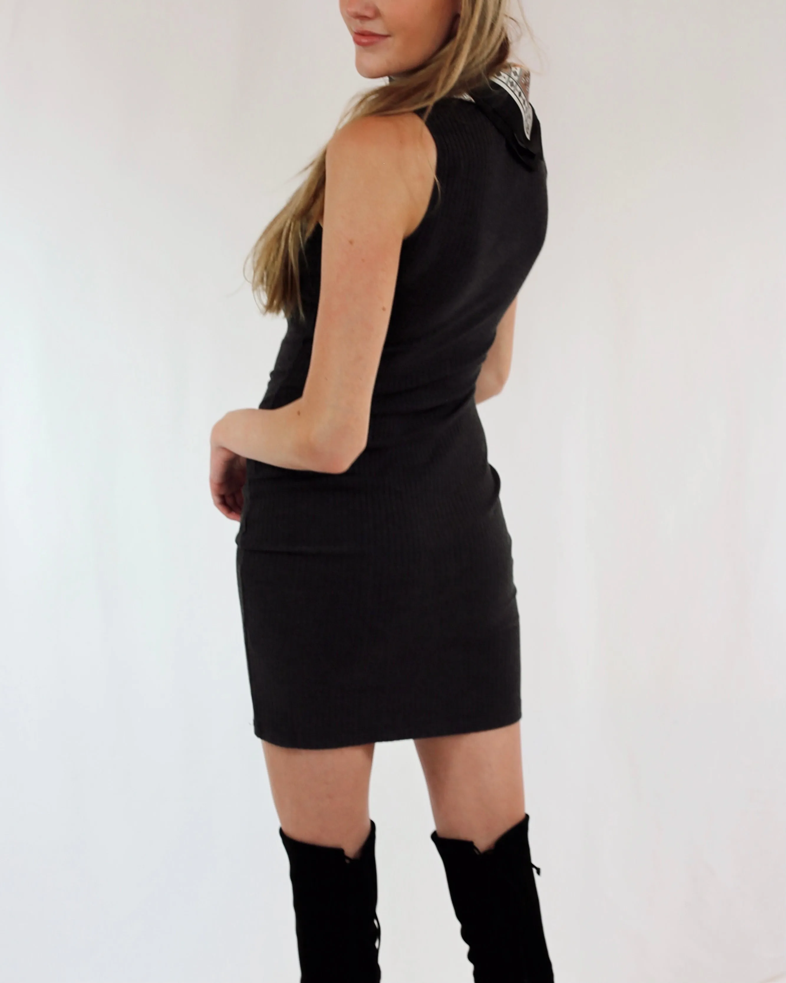 Zepplin Mock Dress - Charcoal