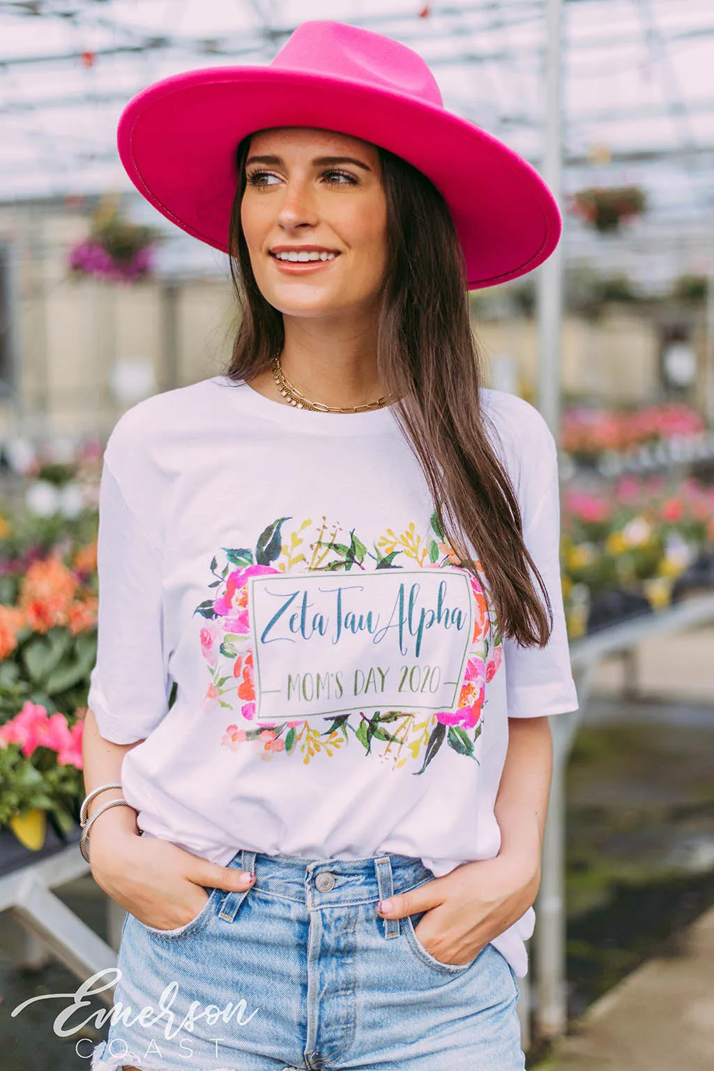 Zeta Tau Alpha Floral Mom's Day T-shirt