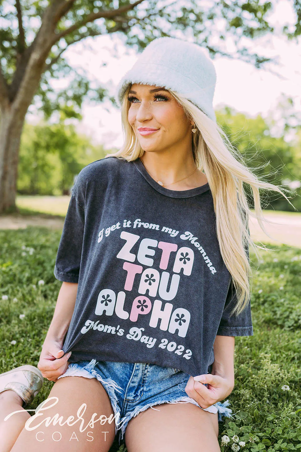 Zeta Tau Alpha Moms Day Mineral Wash Tee