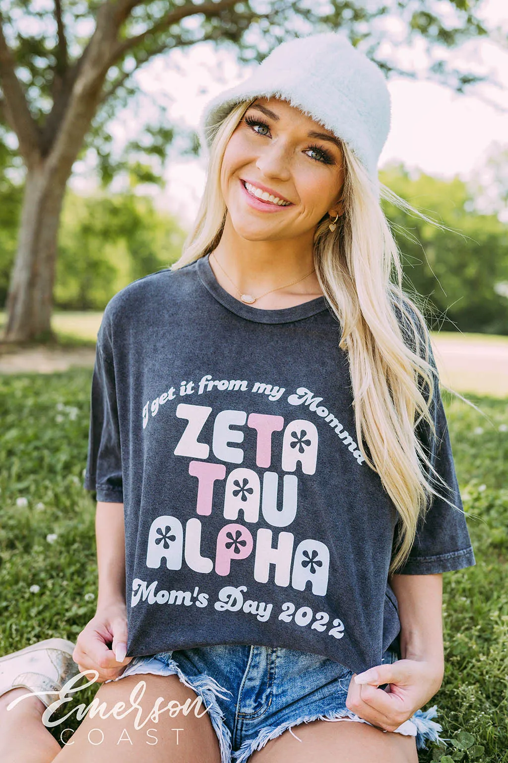 Zeta Tau Alpha Moms Day Mineral Wash Tee
