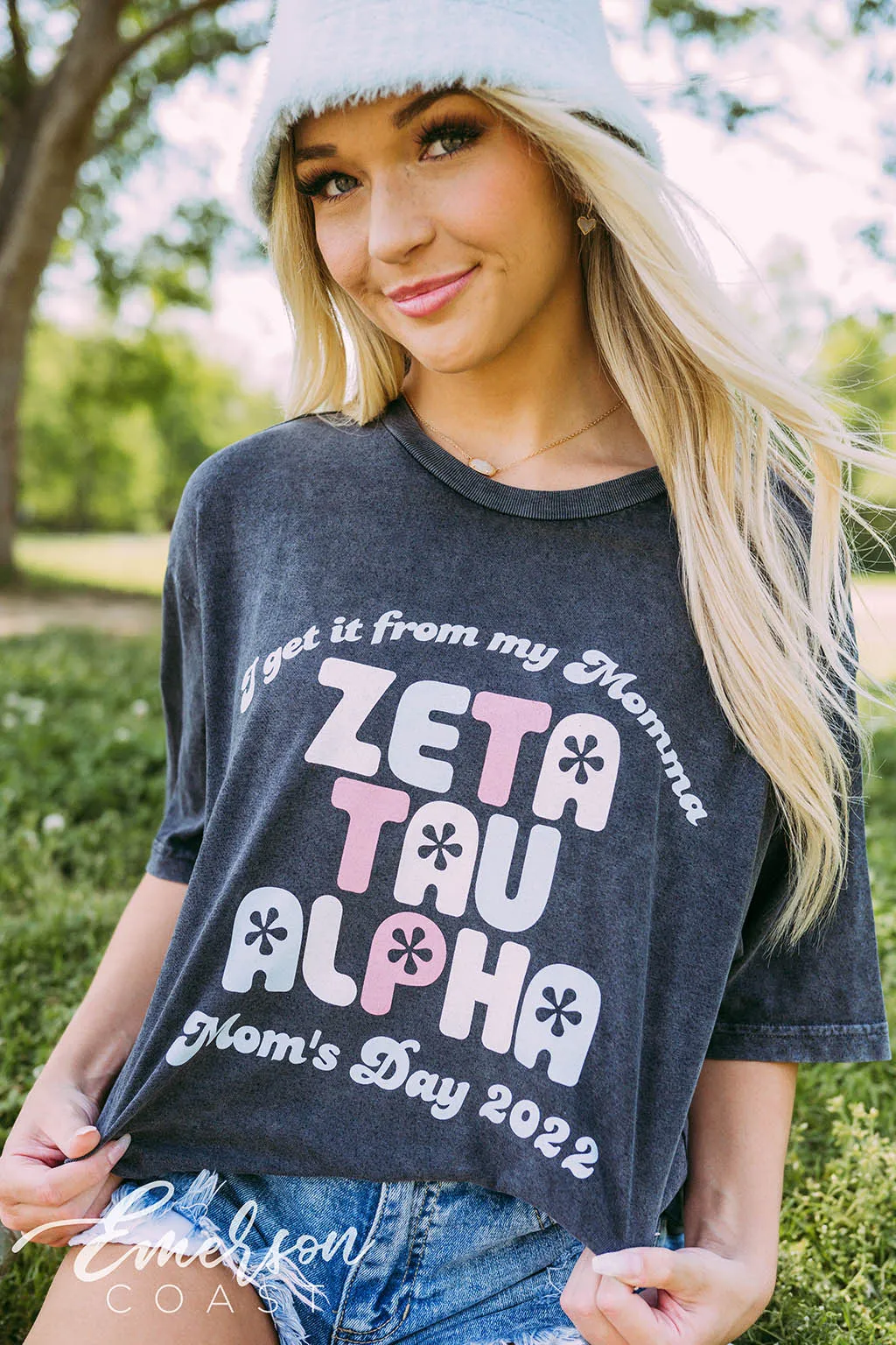 Zeta Tau Alpha Moms Day Mineral Wash Tee