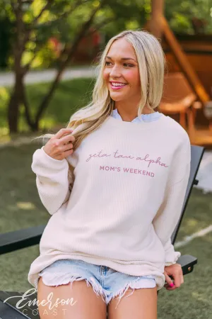 Zeta Tau Alpha Moms Weekend Corduroy Sweatshirt