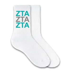 Zeta Tau Alpha- Sorority Letters X 3